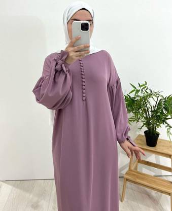 ovais abaya collection Nida Matte Solid Abaya With Hijab