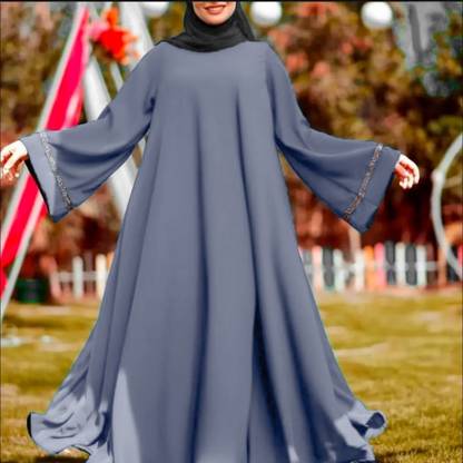 DCSTORE1 Polyester Solid, Self Design Burqa With Hijab