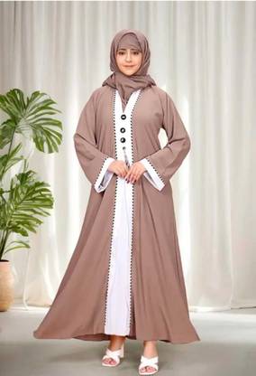 hanaclothhouse Cotton Blend Solid Abaya
