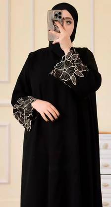 Hina Cotton Silk Self Design Burqa With Hijab