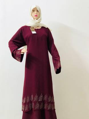 TUCUT Georgette Self Design Abaya