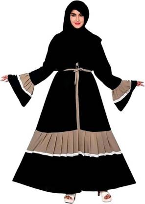 WELCOME STYLE Cotton Blend Striped Burqa With Hijab