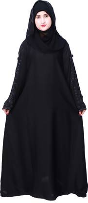 Eshal Nida Matte Solid Burqa With Hijab