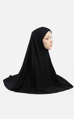 Ninecolors Polyester Solid Burqa With Hijab