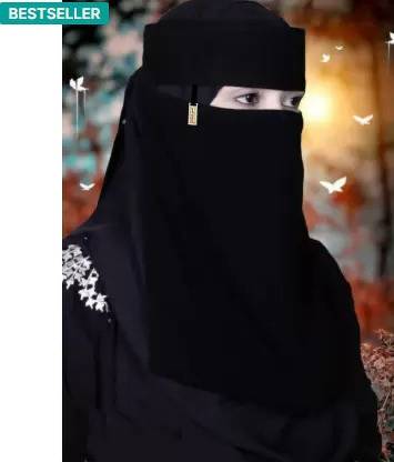 Muskan Fab Chiffon Solid Naqab