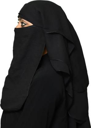 Muskan Fab Chiffon Self Design Burqa With Hijab