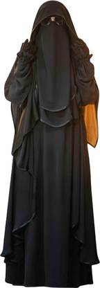 Sunnah Collection House Cotton Blend Solid Abaya With Hijab