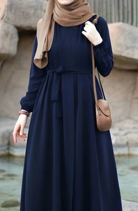 Shama Collection Cotton Blend Solid Burqa