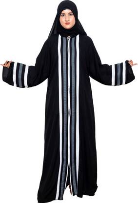 aK collection Polyester Self Design Burqa With Hijab