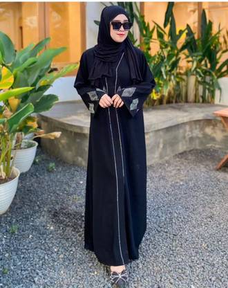 Dubai Collection Nida Matte, Kashibo Self Design Burqa With Hijab