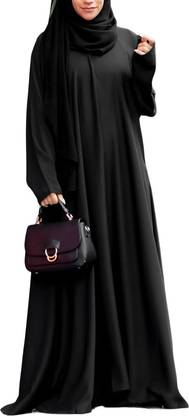 Dubai Collection Nida Matte Self Design Burqa With Hijab
