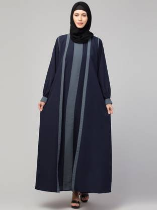 HIZFASON Nida Matte Solid Burqa With Hijab