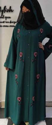 Menha Pardha Cotton Blend Abaya With Hijab
