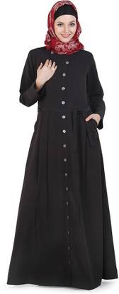 Momin Libas Polyester Solid Abaya