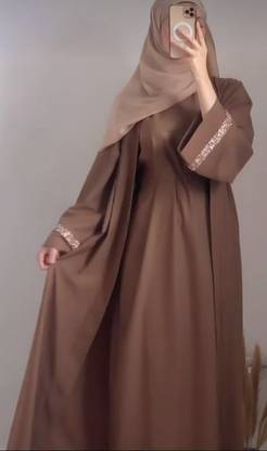 Dubai Collection Cotton Blend Self Design Burqa