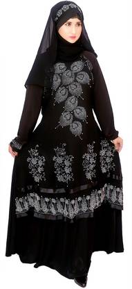 ZOHAN ENTERPRISES Polyester Self Design Burqa With Hijab