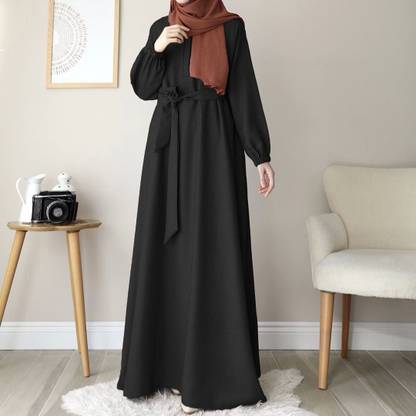 BINISH Girls Trending Firdous Fabric Puff Sleeve Abaya Burkha. बुर्का