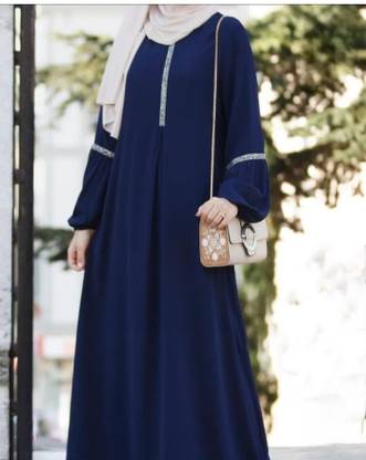 Firdaus Cotton Blend Self Design Burqa With Hijab