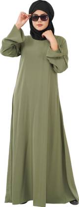 wifeywear Nida Matte Solid Abaya With Hijab