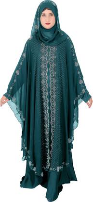 DCSTORE1 Polyester Self Design, Solid Naqab With Hijab