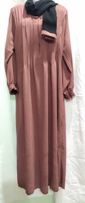P Store Cotton Blend Self Design Burqa With Hijab