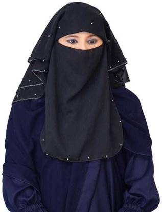 SALE FOR HAPPY LIFE Georgette Solid Burqa