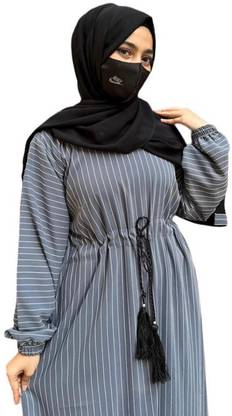 Firdaus Cotton Blend Self Design Burqa With Hijab