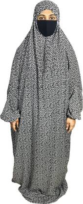 Rayford Crepe Printed Burqa With Hijab