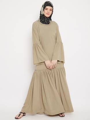 Momin Libas Polyester Solid Abaya
