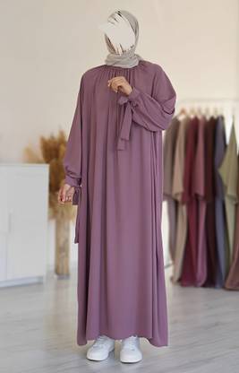SHIFA Cotton Silk, Kashibo Solid Burqa With Hijab