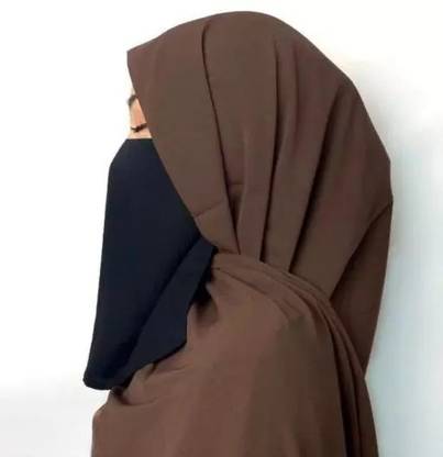 Dhyeyu Chiffon Solid, Self Design Naqab