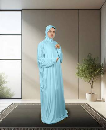 mehar hijab Polyester Solid Abaya With Hijab