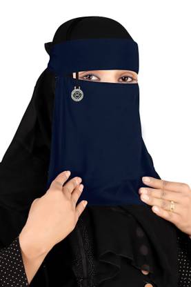 aliniqab Chiffon Solid Naqab With Hijab