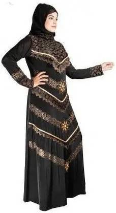 mts collection Cotton Blend Solid Naqab With Hijab