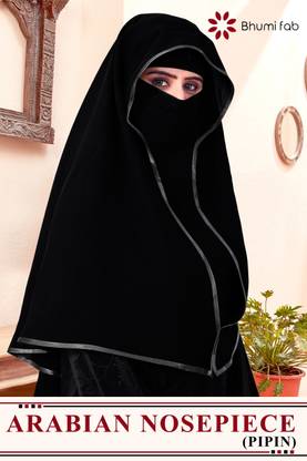 Bhumi fab Chiffon Solid Abaya