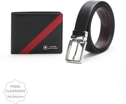 SWISS MILITARY Wallet & Belt Combo