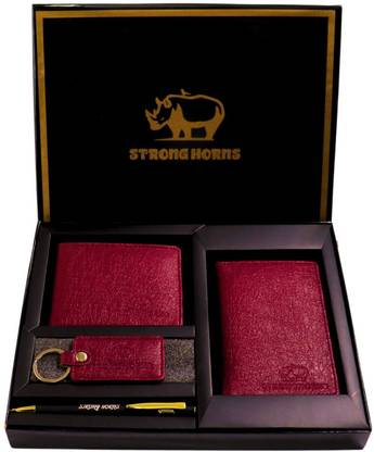 Strong Horns Passport Holder,Keychain & Pen