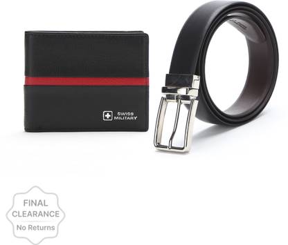 SWISS MILITARY Wallet & Belt Combo