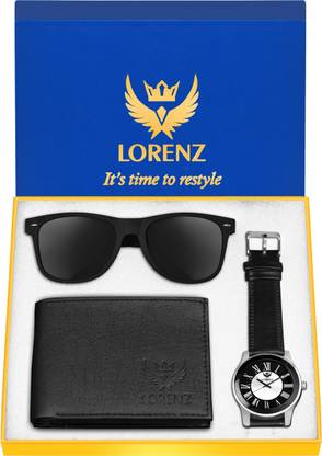 LORENZ Watch, Sunglass & Wallet Combo