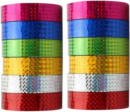 Gold Leaf Sparkled Printed Craft Tape Sh Roll All Purpose DIY Duct Tape Decorative 24Pcs Accessory Tape Dot