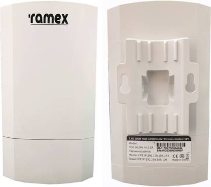RAMEX 300 Mbps 2.4G CPE Wireless Access Point PTP/PTMP Bridge 1KM Indoor Outdoor (Pair) Access Point