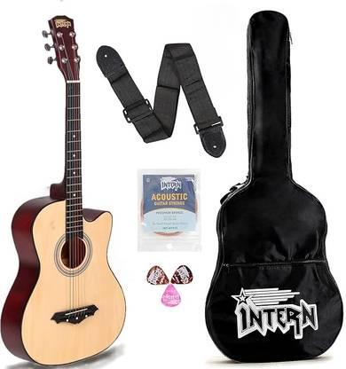 intern INT-38C-NT Acoustic Guitar Linden Wood Rosewood Right Hand Orientation