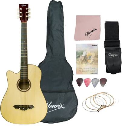 Henrix 38CLHNT Acoustic Guitar Basswood Synthetic Wood Left Hand Orientation