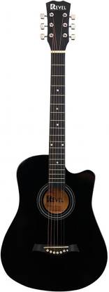 REVEL RVL-38G-BK Acoustic Guitar Basswood Basswood Right Hand Orientation