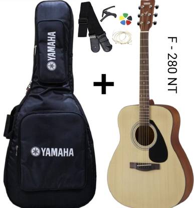 YAMAHA F - 280 NATURAL WITH COVER , BELT , STRING SET , CAPO , PICK Acoustic Guitar Rosewood Rosewood Right Hand Orientation