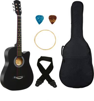 Flipkart SmartBuy 38C Classic black, 38 Acoustic Guitar Linden Wood Plastic Right Hand Orientation