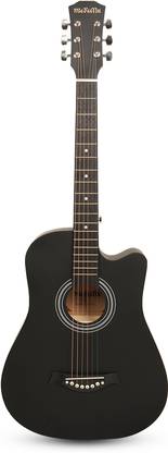Medellin 38” matt black Acoustic Guitar Linden Wood Rosewood Right Hand Orientation