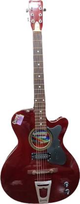 Givson Cambridge CB-WR 6-String Cutaway Right Hand Guitar with Bag (Wine Red) Semi-acoustic Guitar Mahogany Rosewood Right Hand Orientation