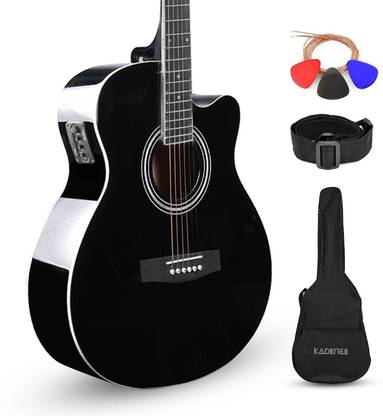 KADENCE KAD-BLK-EQ-C(with Online Classes) Semi-acoustic Guitar Linden Wood Rosewood Right Hand Orientation