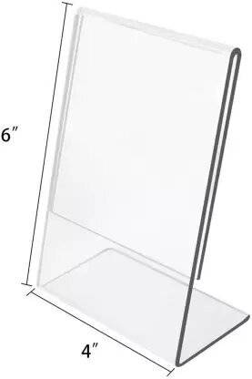 Anistuff 1 Compartments Transparent Acrylic QR Code Scanner Stand Holder for Table 6 inch Acrylic Sheet